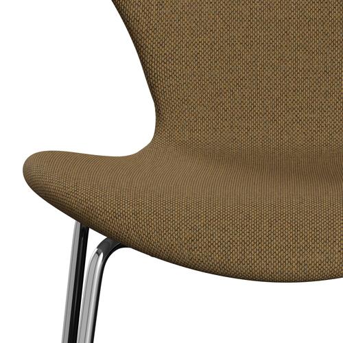 [product_category]-Fritz Hansen 3107 Chair Full Upholstery, Chrome/Re Wool Mustard/Natural-Fritz Hansen-3107FU-REW358-CST-FRI-6