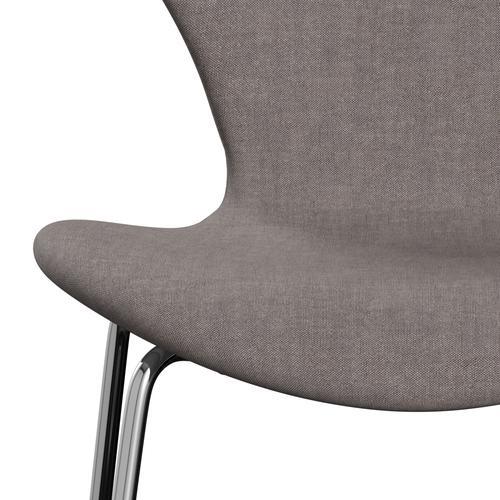 [product_category]-Fritz Hansen 3107 Chair Full Upholstery, Chrome/Remix Dark Grey (Rem136)-Fritz Hansen-3107FU-REM136-CST-FRI-6