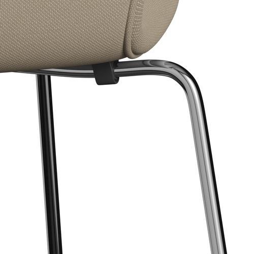 [product_category]-Fritz Hansen 3107 Chair Full Upholstery, Chrome/Steelcut Beige-Fritz Hansen-3107FU-STI240-CST-FRI-7