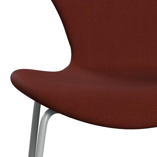 [product_category]-Fritz Hansen 3107 Chair Full Upholstery, Nine Grey/Fame Light Brown (F63076)-Fritz Hansen-3107FU-F63076-DRNIGR-FRI-6