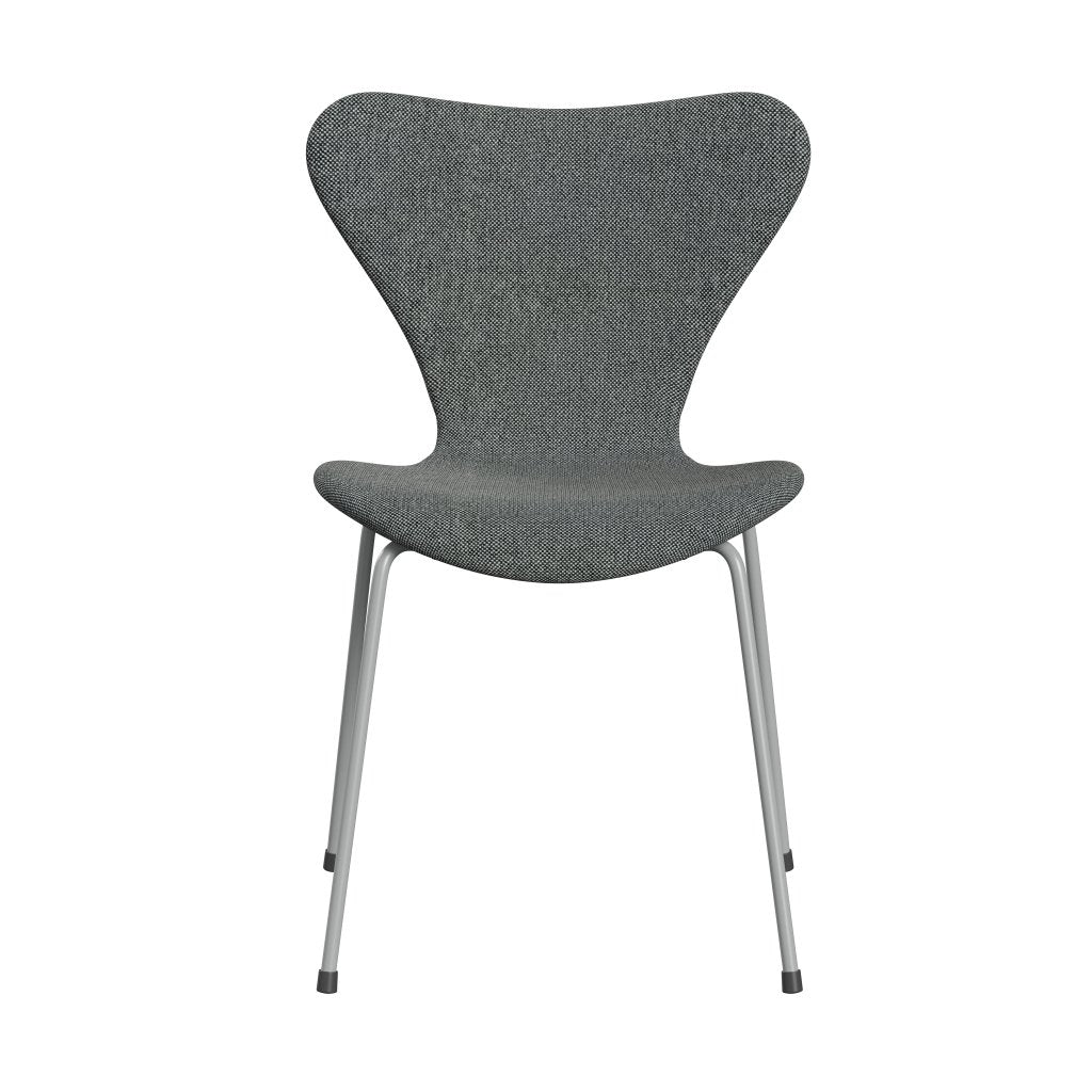 [product_category]-Fritz Hansen 3107 Chair Full Upholstery, Nine Grey/Hallingdal White/Brown-Fritz Hansen-3107FU-HAL126-DRNIGR-FRI-1