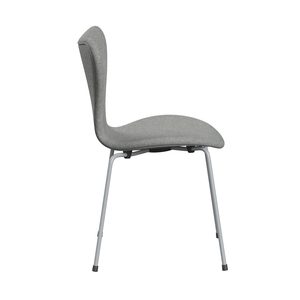 [product_category]-Fritz Hansen 3107 Chair Full Upholstery, Silver Grey/Divina Melange Light Grey-Fritz Hansen-3107FU-DIM120-SIGREY-FRI-3