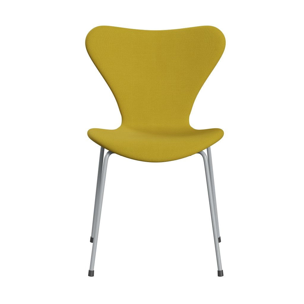 [product_category]-Fritz Hansen 3107 Chair Full Upholstery, Silver Grey/Steelcut Light Green/Yellow-Fritz Hansen-3107FU-STI435-SIGREY-FRI-1