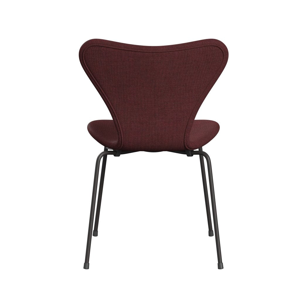 [product_category]-Fritz Hansen 3107 Chair Full Upholstery, Warm Graphite/Remix Wine Red-Fritz Hansen-3107FU-REM662-WARGRA-FRI-4