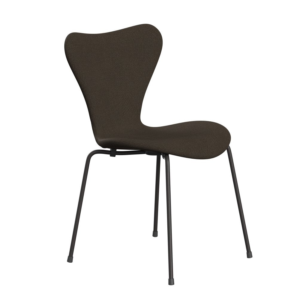 [product_category]-Fritz Hansen 3107 Chair Full Upholstery, Warm Graphite/Sunniva 2 Chocolate/Black-Fritz Hansen-3107FU-SV383-WARGRA-FRI-2