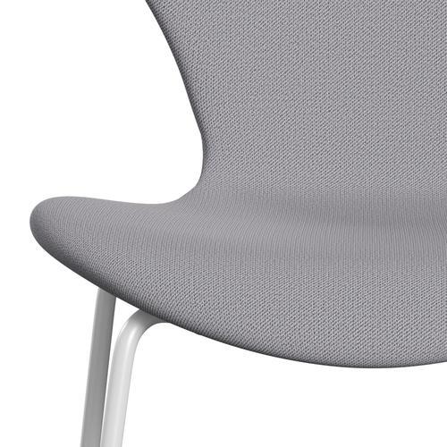 [product_category]-Fritz Hansen 3107 Chair Full Upholstery, White/Capture Light Grey-Fritz Hansen-3107FU-CP4102-DRWH-FRI-6