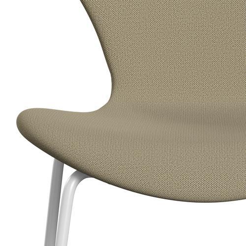 [product_category]-Fritz Hansen 3107 Chair Full Upholstery, White/Capture Sand Colours-Fritz Hansen-3107FU-CP5102-DRWH-FRI-6