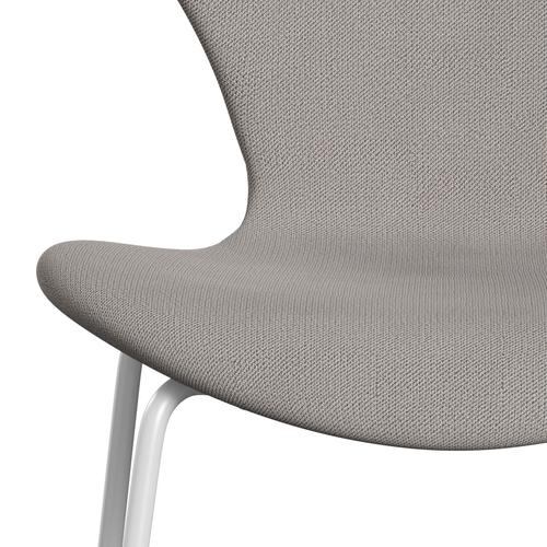 [product_category]-Fritz Hansen 3107 Chair Full Upholstery, White/Capture Warm Grey Light-Fritz Hansen-3107FU-CP4101-DRWH-FRI-6