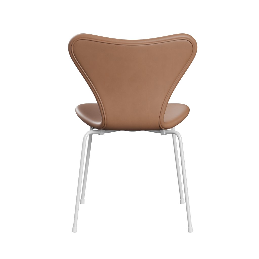 [product_category]-Fritz Hansen 3107 Chair Full Upholstery, White/Rustic Leather-Fritz Hansen-3107FU-RUSTIC-DRWH-FRI-4