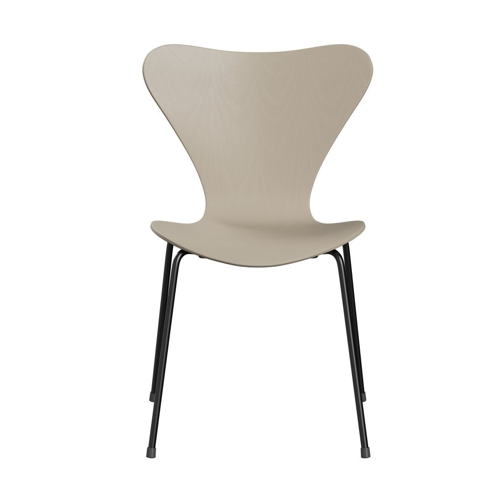 [product_category]-Fritz Hansen 3107 Chair Unupholstered, Black/Dyed Ash Light Beige-Fritz Hansen-3107-CA135-DRBL-FRI-1