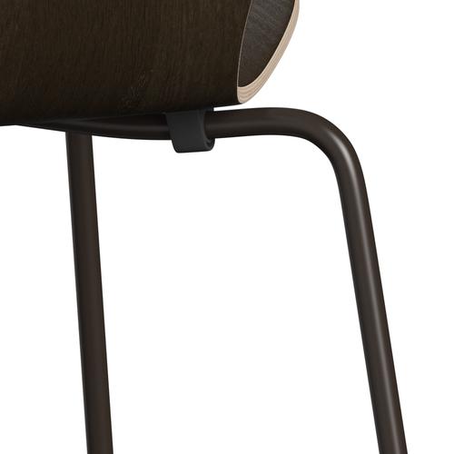 [product_category]-Fritz Hansen 3107 Chair Unupholstered, Brown Bronze/Dark Stained Oak Veneer Natural-Fritz Hansen-3107-DSOAK1-DBPC-FRI-7