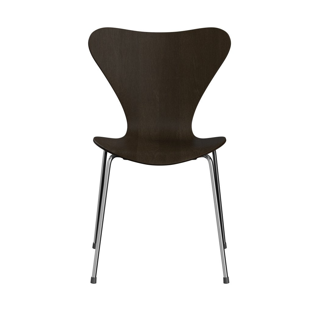 [product_category]-Fritz Hansen 3107 Chair Unupholstered, Chrome/Dark Stained Oak-Fritz Hansen-3107-FDSOAK-CST-FRI-1