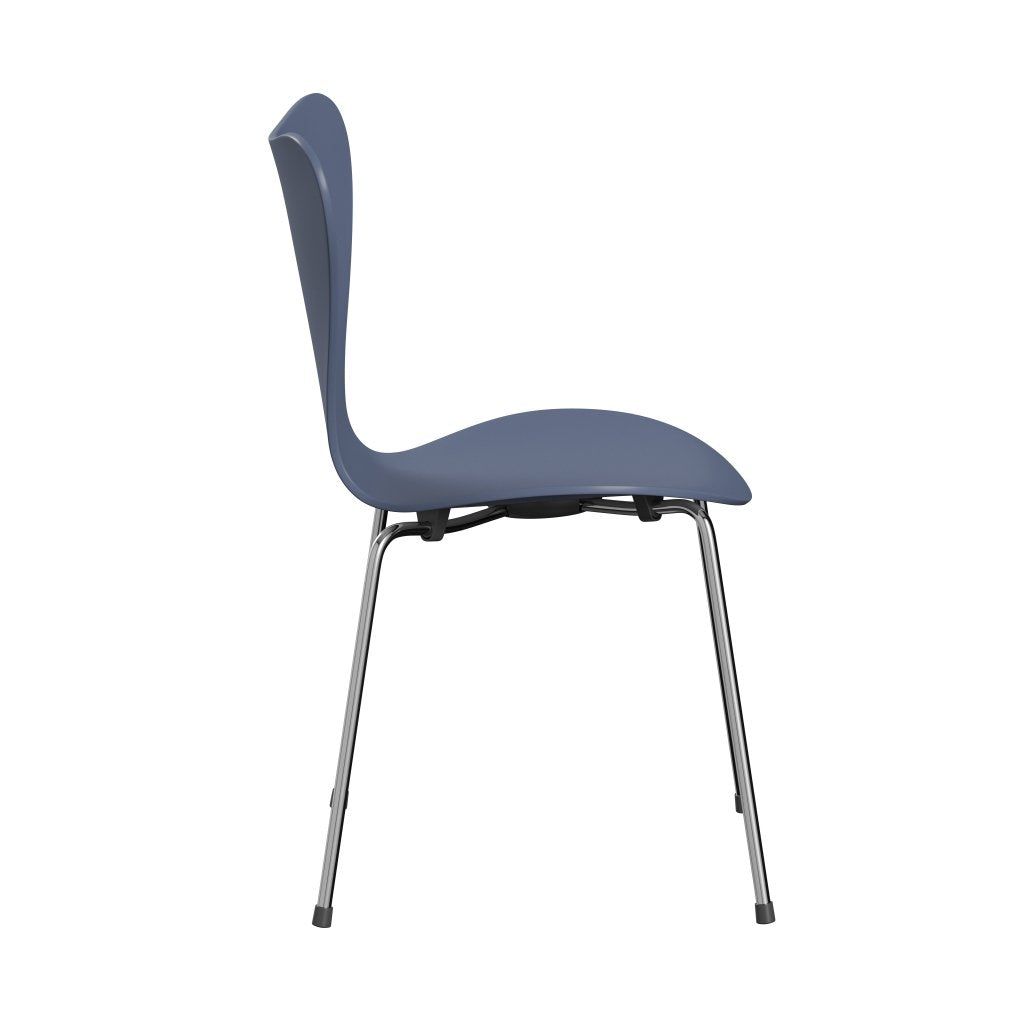 [product_category]-Fritz Hansen 3107 Chair Unupholstered, Chrome/Lacquered Dusk Blue-Fritz Hansen-3107-LA850-CST-FRI-3