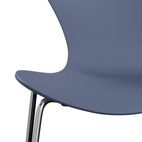 [product_category]-Fritz Hansen 3107 Chair Unupholstered, Chrome/Lacquered Dusk Blue-Fritz Hansen-3107-LA850-CST-FRI-6