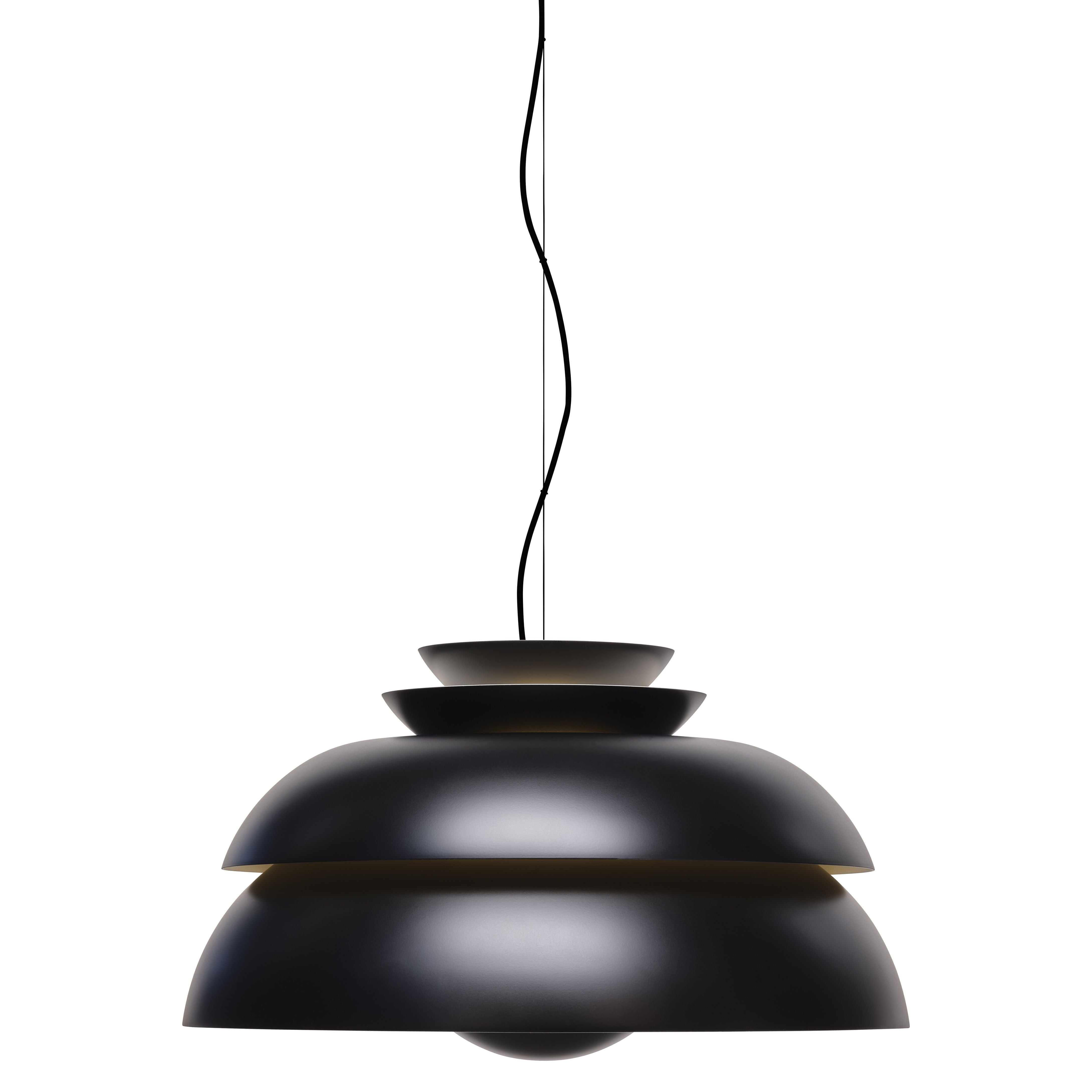 [product_category]-Fritz Hansen Concert Suspension Lamp Black Matt, ø55 Cm-Fritz Hansen-5702370001001-14721908-FRI-1