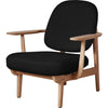  Jh97 Fred Lounge Chair Oiled Oak Black