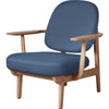  Jh97 Fred Lounge Chair Oiled Oak Red