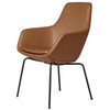 Fritz Hansen Little Giraffe Armchair Black Base Leather Grace, Walnut