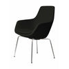 Fritz Hansen Little Giraffe Armchair Chrome Base Fabric Christianshavn, Black Uni