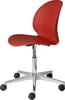 Fritz Hansen N02 Recycle Swivel Chair Polished Aluminium, Red