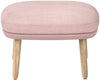 Fritz Hansen Ro Stool Wood, Steelcut Pink/ Canvas Pink