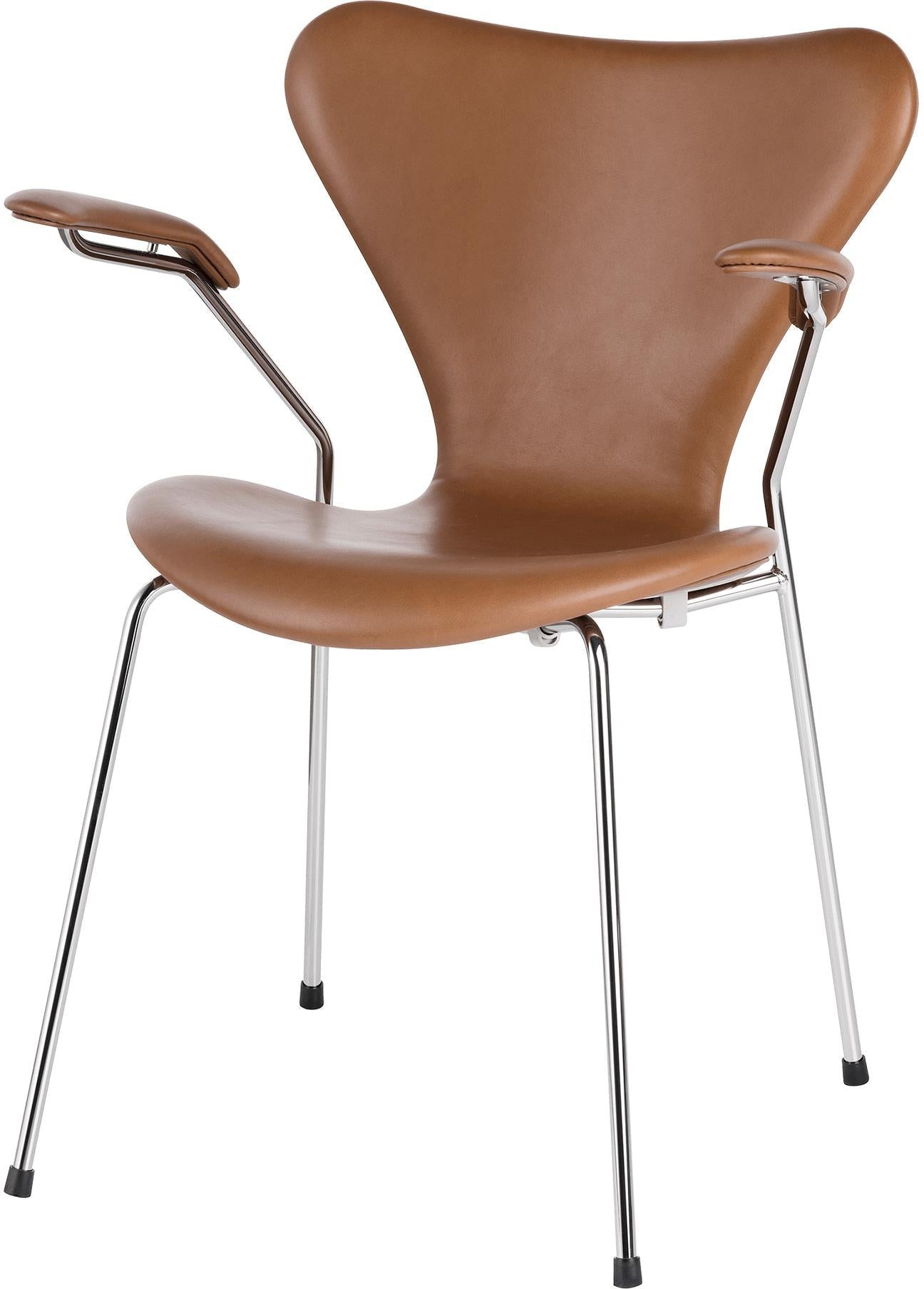 [product_category]-Fritz Hansen Series 7 Armchair Leather, Grace Walnut-Fritz Hansen-3207-grace-walnut-FRI-1