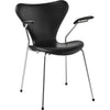 Fritz Hansen Series 7 Armchair Leather, Soft Black