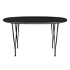 Fritz Hansen Superellipse Dining Table Black/Black Fenix Laminates, 135x90 Cm