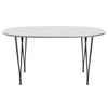 Fritz Hansen Superellipse Dining Table Brown Bronze/White Fenix Laminates, 150x100 Cm