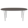 Fritz Hansen Superellipse Dining Table Chrome/Grey Fenix Laminates, 180x120 Cm