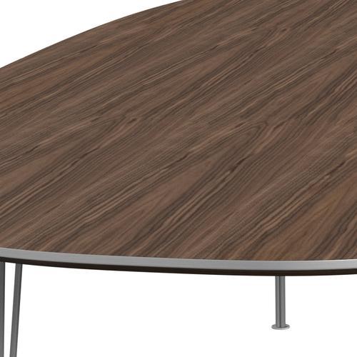 [product_category]-Fritz Hansen Superellipse Dining Table Grey Powder Coated/Walnut Veneer, 300x130 Cm-Fritz Hansen-B617-WAL001-SPAL-GRBA-FRI-4