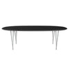 Fritz Hansen Superellipse Dining Table Nine Grey/Black Fenix Laminate, 240x120 Cm