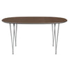 Fritz Hansen Superellipse Dining Table Nine Grey/Walnut Veneer, 150x100 Cm