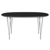 Fritz Hansen Superellipse Dining Table Silvergrey/Black Fenix Laminates, 150x100 Cm