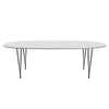 Fritz Hansen Superellipse Dining Table Warm Graphite/White Fenix Laminates, 240x120 Cm