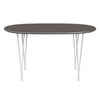 Fritz Hansen Superellipse Dining Table White/Grey Fenix Laminates, 135x90 Cm