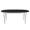 Fritz Hansen Superellipse Extendable Table Chrome/Black Fenix Laminates, 300x120 Cm