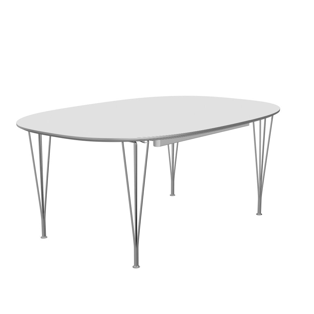 [product_category]-Fritz Hansen Superellipse Extendable Table Chrome/White Fenix Laminates, 300x120 Cm-Fritz Hansen-B619-FXWHL-SPAL-CST-FRI-2