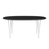 Fritz Hansen Superellipse Extendable Table White/Black Fenix Laminates, 270x100 Cm