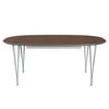 Fritz Hansen Superellipse Extending Table Nine Grey/Walnut Veneer, 300x120 Cm