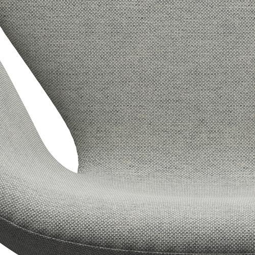 [product_category]-Fritz Hansen Swan Lounge Chair, Black Lacquered/Hallingdal White/Grey-Fritz Hansen-3320-HAL110-BLLA-FRI-6