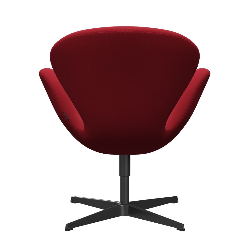 [product_category]-Fritz Hansen Swan Lounge Chair, Black Lacquered/Steelcut Standard/Light Dark Red-Fritz Hansen-3320-STI635-BLLA-FRI-4