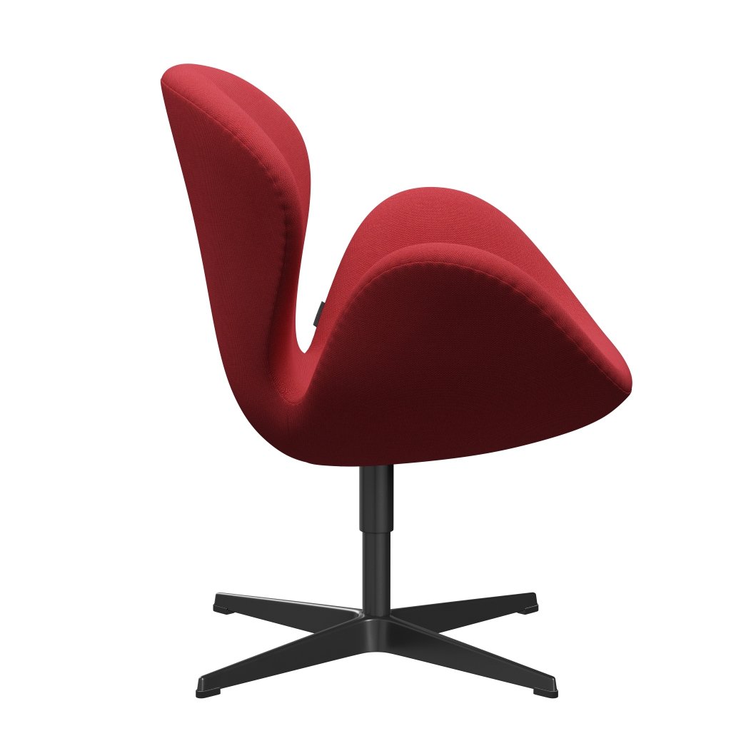 [product_category]-Fritz Hansen Swan Lounge Chair, Black Lacquered/Steelcut Trio Red-Fritz Hansen-3320-STR553-BLLA-FRI-3