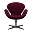  Swan Lounge Chair Brown Bronze/Hallingdal Wine Red/Violet