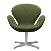  Swan Lounge Chair Satin Brushed Aluminium/Divina Md Wintergreen