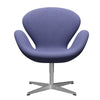  Swan Lounge Chair Satin Brushed Aluminium/Divina Melange Violet Light