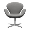  Swan Lounge Chair Satin Brushed Aluminium/Re Wool Wool White/Natural