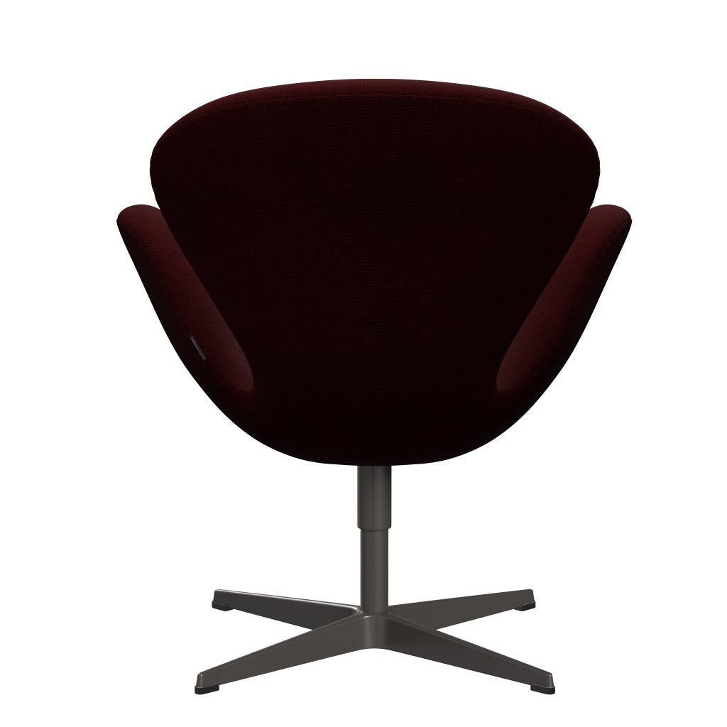 [product_category]-Fritz Hansen Swan Lounge Chair, Warm Graphite/Hallingdal Wine Red-Fritz Hansen-3320-HAL694-WGBASE-FRI-4