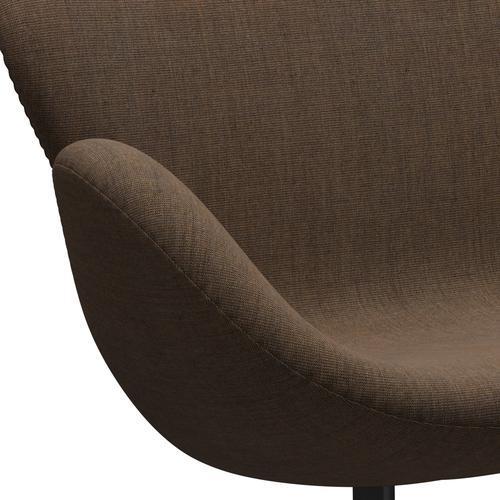 [product_category]-Fritz Hansen Swan Sofa 2 Seater, Black Lacquered/Canvas Stone Grey-Fritz Hansen-3321-CA0264-BLLA-FRI-7