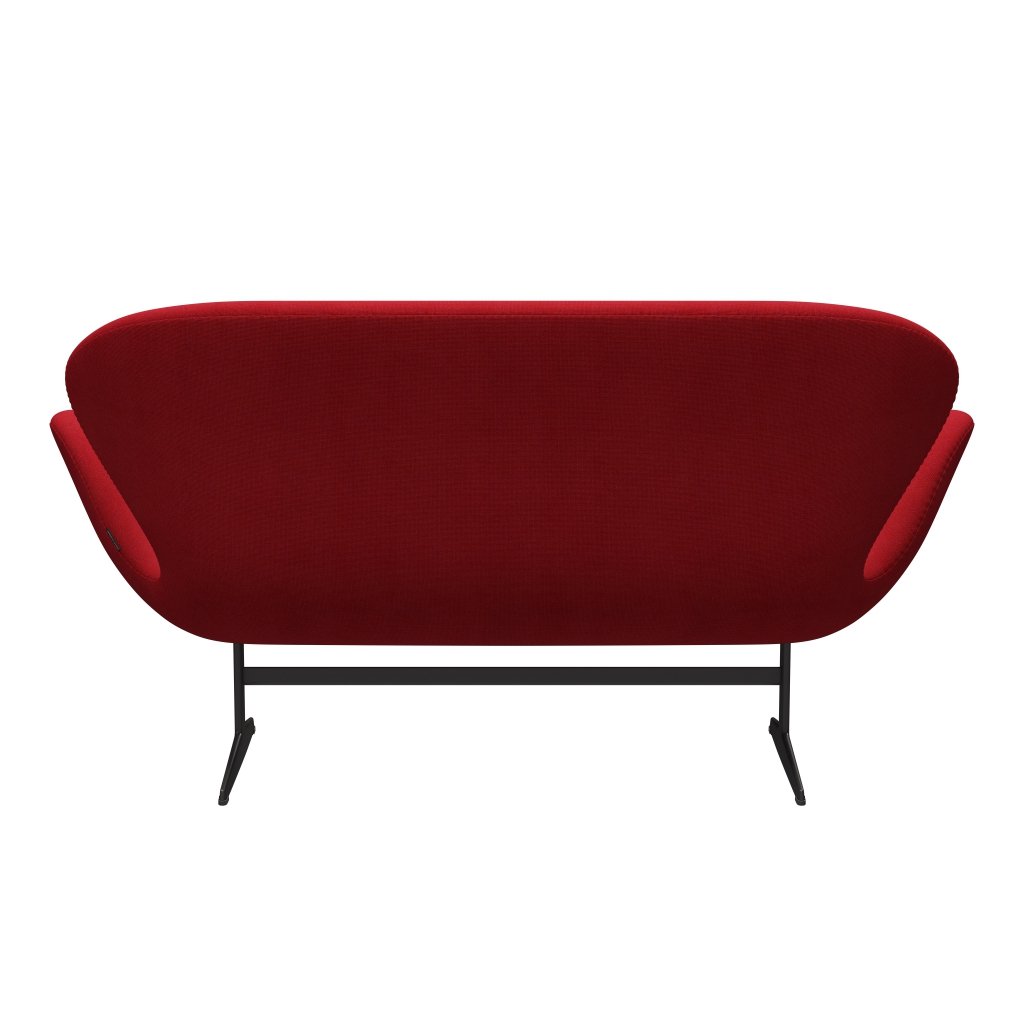 [product_category]-Fritz Hansen Swan Sofa 2 Seater, Warm Graphite/Hallingdal Red (680)-Fritz Hansen-3321-HAL680-WGBASE-FRI-4